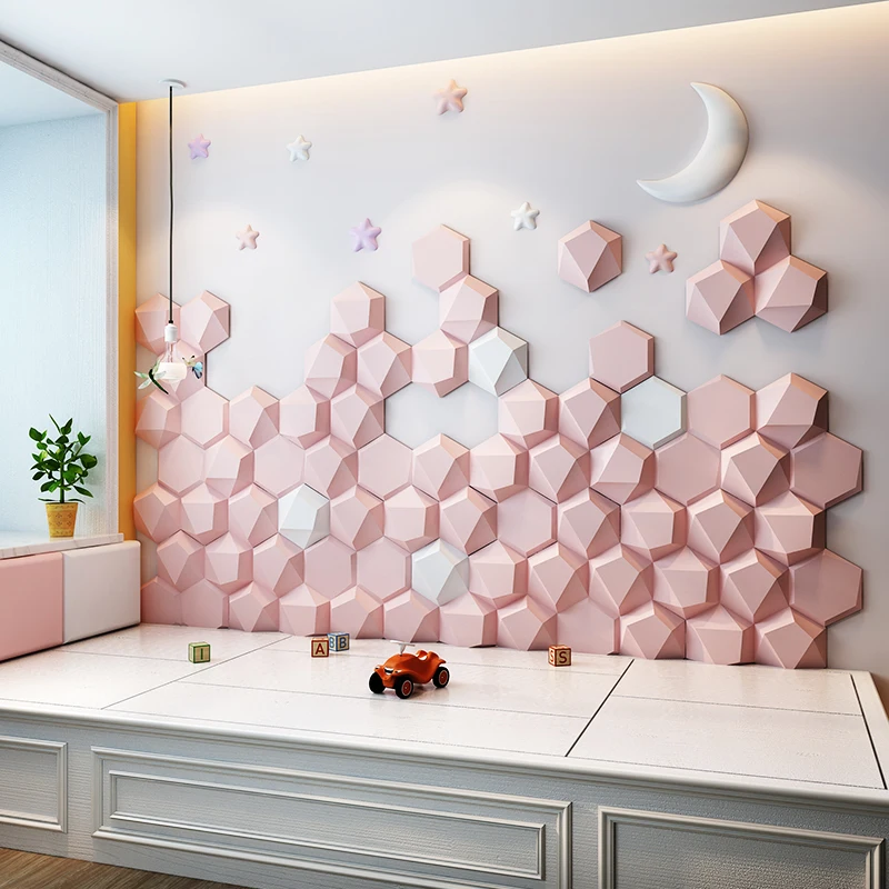 3d Трехмерные настенные наклейки детские Самоклеящиеся украшения для спальни