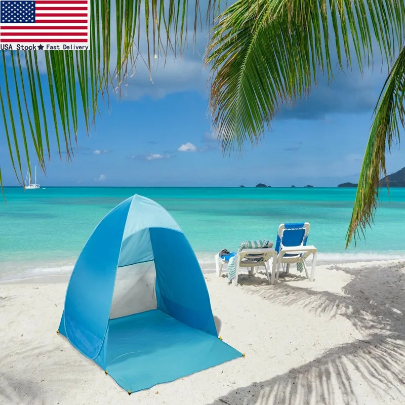Выдвижная Пляжная палатка портативная Солнцезащитная уличный навес для