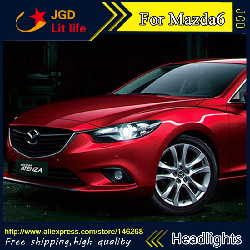 Автостайлинг для Mazda 6 светодиодные фары 2013 2016 Новая Mazda6 Atenza биксеноновые DRL