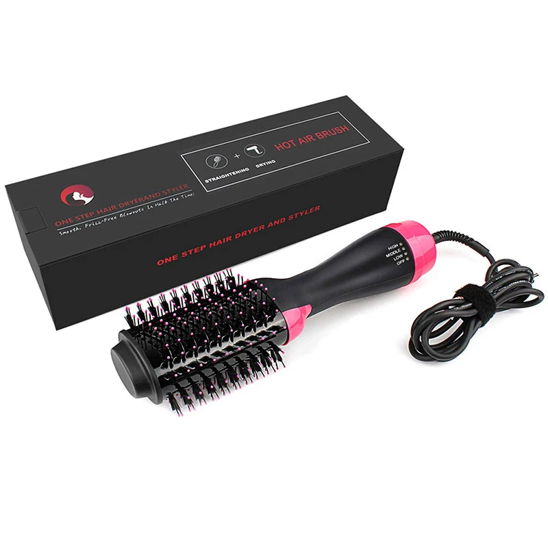 2 в 1 многофункциональная фен для волос Volumizer вращающаяся щетка горячей укладки