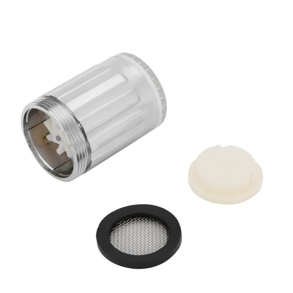 

3 Color LED Light Change Faucet Nozzle Aerator Shower Water Tap Temperature Sensor No Battery Water Faucet Glow Shower Screw