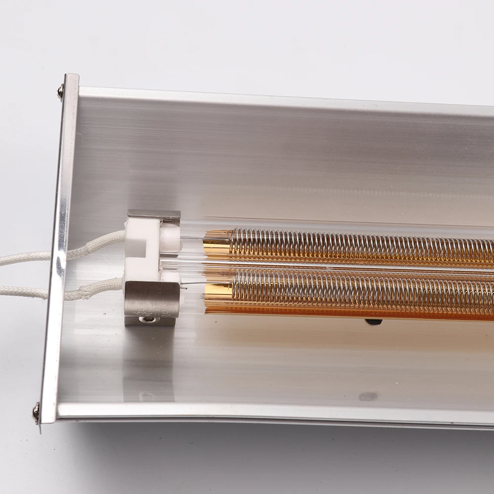 800W Infrared Heat Halogen Bulb Lamp Gold Double Paint Curing with Lampshade | Лампы и освещение