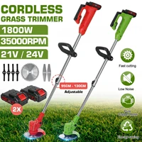 electric grass trimmer 35000rpm super power cordless lawn mower garden weeder grass pruning power tools with 2 lithium battery