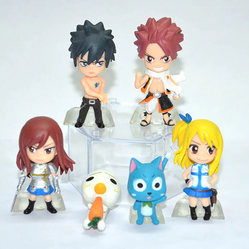 Новинка 6 шт./компл. аниме персонаж из мультфильма Сказочный хвост Natsu серая