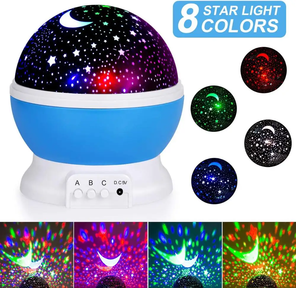 2 шт. в упаковке Ночной светильник лунная звезда Лампа для проектора детской