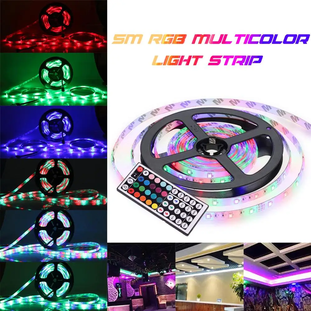 Светодиодная лента 10 м 3528 SMD RGB 600 многоцветная светильник вая с ИК-пультом