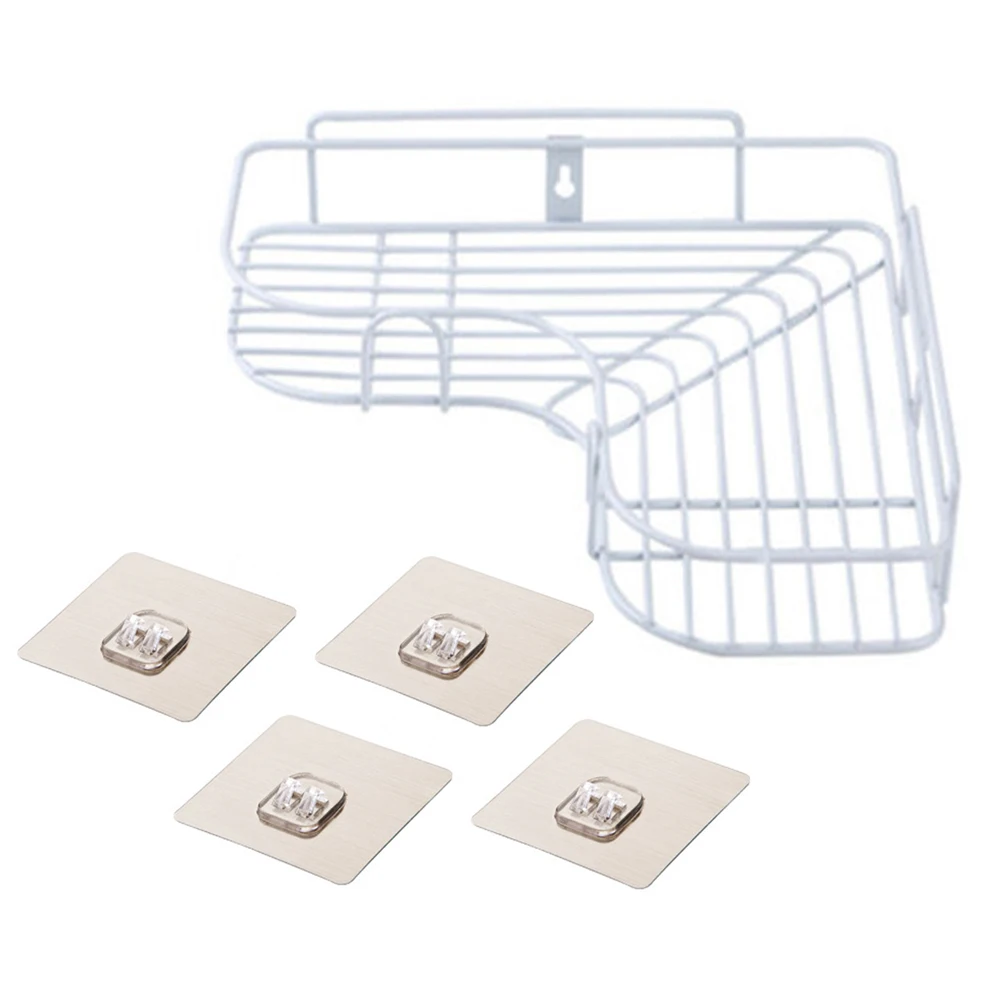 Полка для ванной металлическая полка стеллаж хранения прочная душевая из