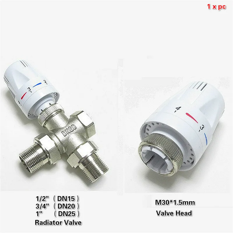 Термостат клапан управления радиатором 3 сторонние латунные тройники 1/2 дюйма 3/4 1