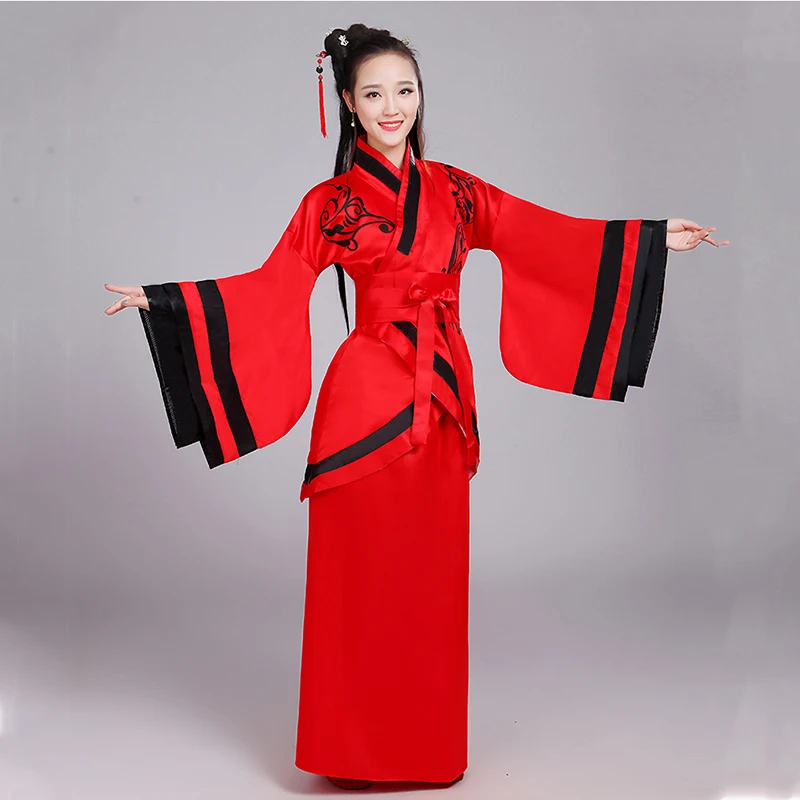 Women Color 2 Suit Тан ханьфу китайское традиционное платье для женщин и мужчин длинный халат цветочный Cheongsam свадебное платье танцевальный костюм Qipao атласный Восточный - Цвет: Women Color 2 Suit