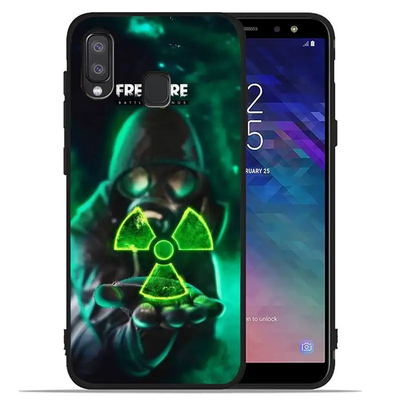 

Free Fire Game Art Black TPU Soft Phone Case for Samsung A02 A52 A12 A8 Plus A9 2018 A10S A20 A30 A40 A50 A70 A72 A32 M02 Case