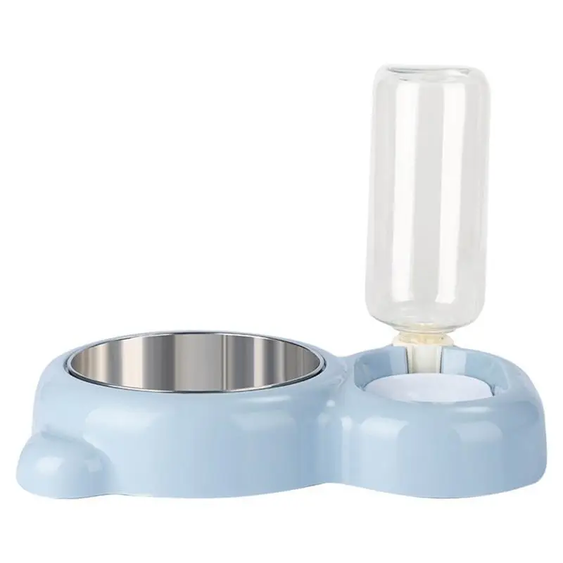 

Pet Bowl Dog Cat Water Dispenser Tilted Dog Bowls Neck Protection Feeder Stainless Steel For Dog Food Feeding Bowl Pets Supplies