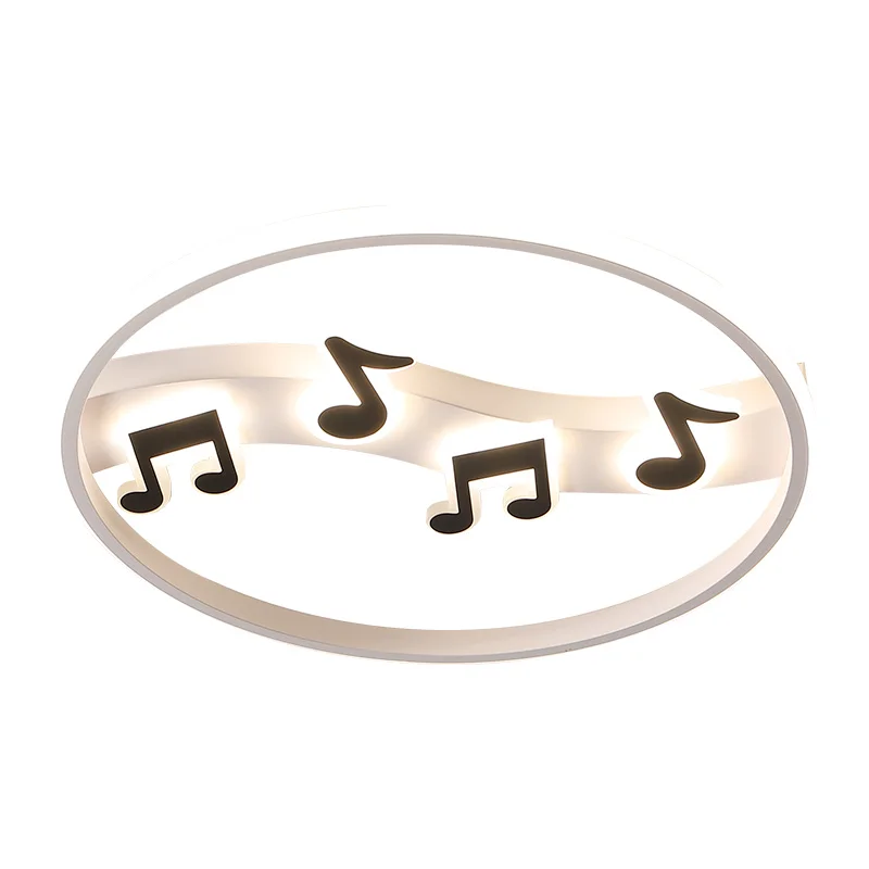 

New Music note shape Ceiling Lights Girl Children Room Bedroom Modern LED Lighting Surface Mount Remote Control Indoor Lamp
