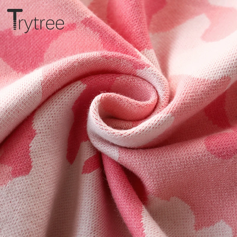 Женский Повседневный свитер Trytree модный элегантный свободный розовый