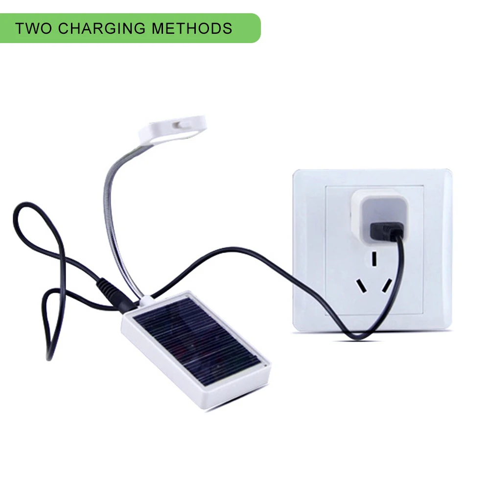 Светильник для чтения на солнечной батарее с зажимом книг интерфейсом