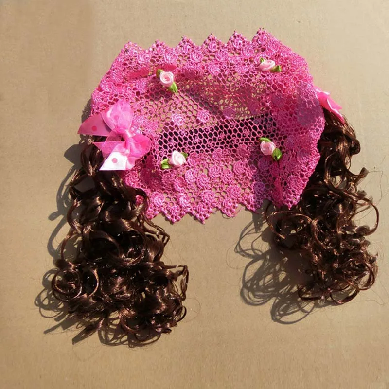 

Cute Babys Girls Little Flower Wig Hollow Out Head Band Photography Props Headbands Pink Headdress Gift