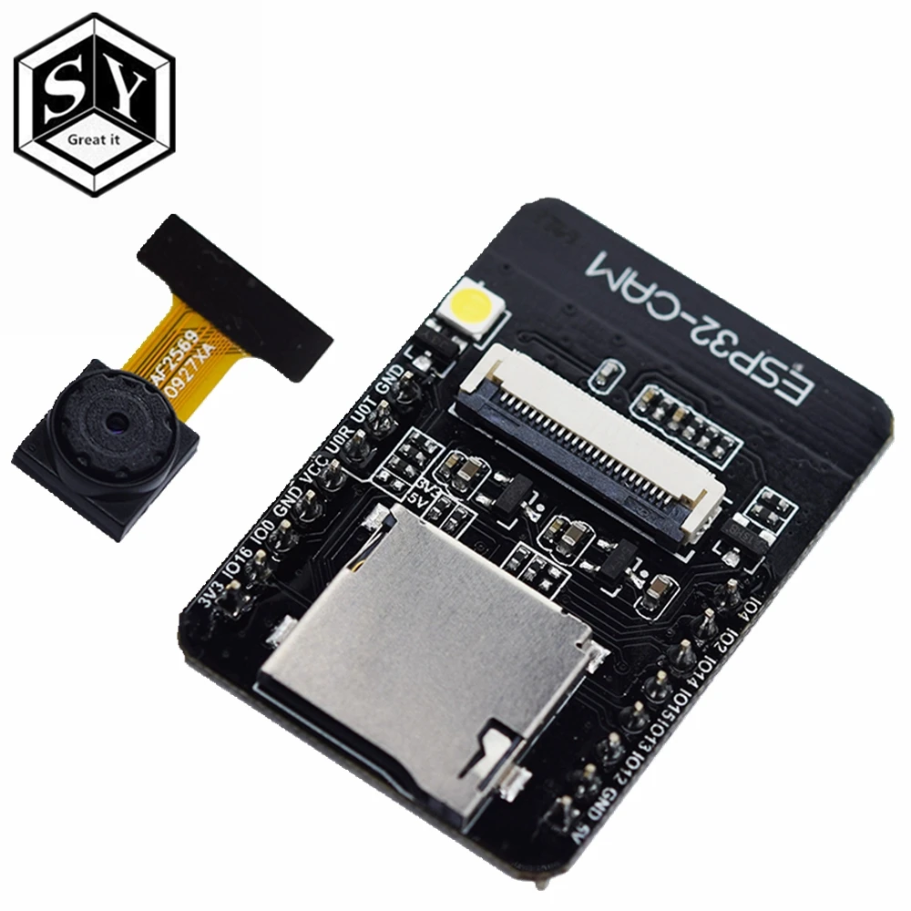 1 шт. Great IT ESP32-CAM WiFi+ модуль Bluetooth модуль камеры макетная плата ESP32 с модулем камеры OV2640 2MP для Arduino