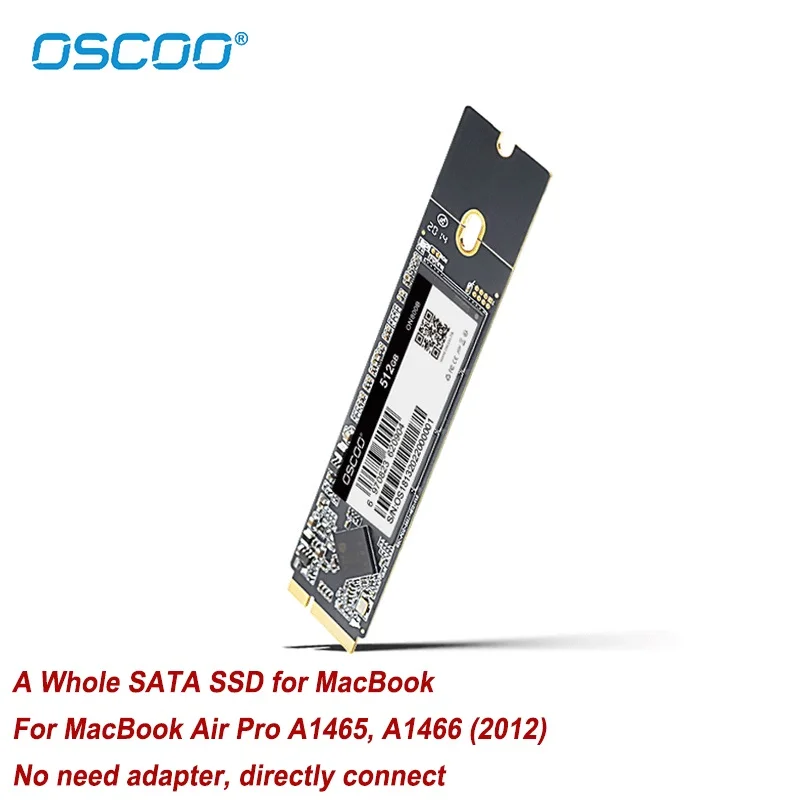 256 ГБ SATA SSD для 2012 MacBook Air Pro A165 A166 OSCOO Внутренний 3D TLC твердотельный накопитель 3