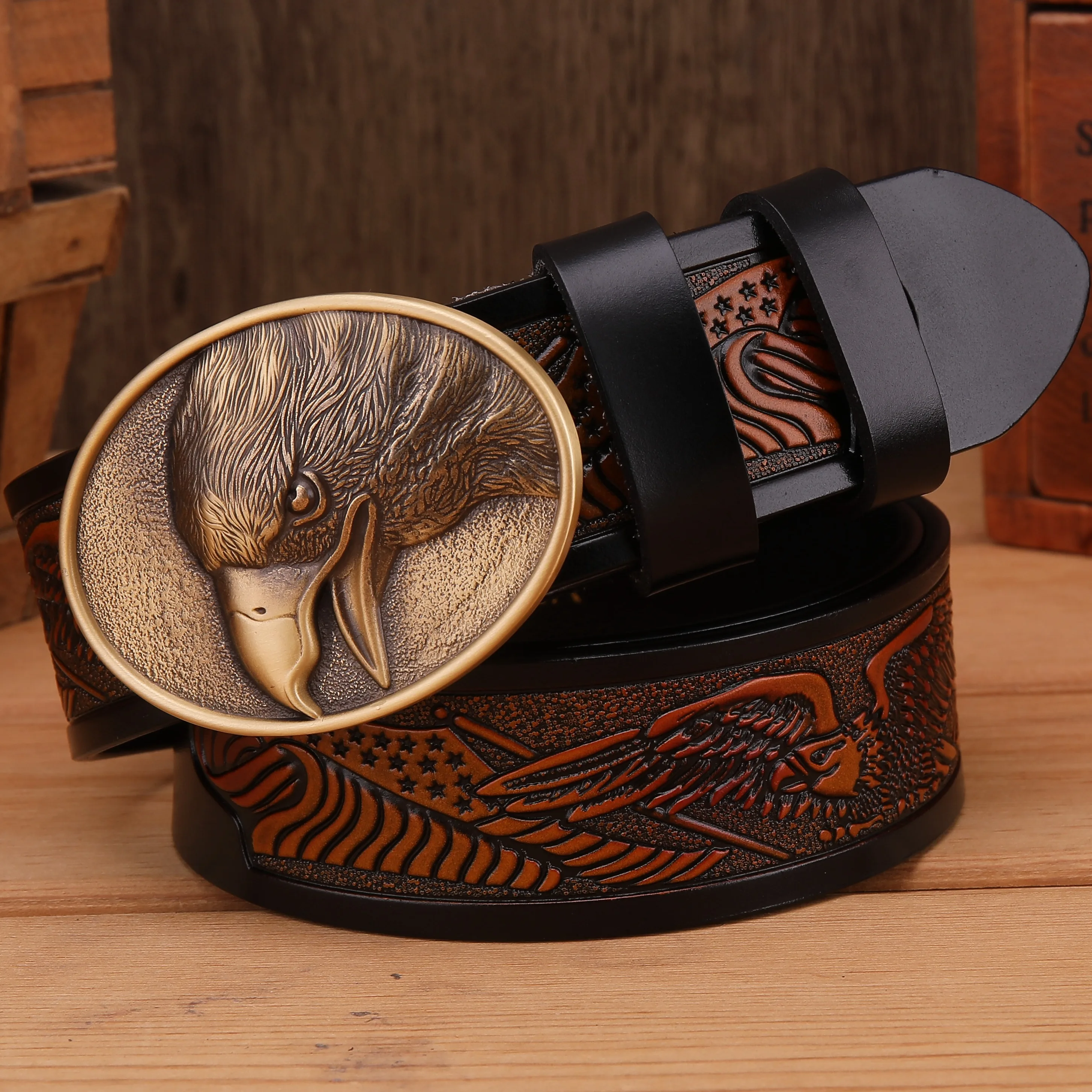 2020 Новые однотонные латунной пряжкой мужские ремни класса Люкс разделение