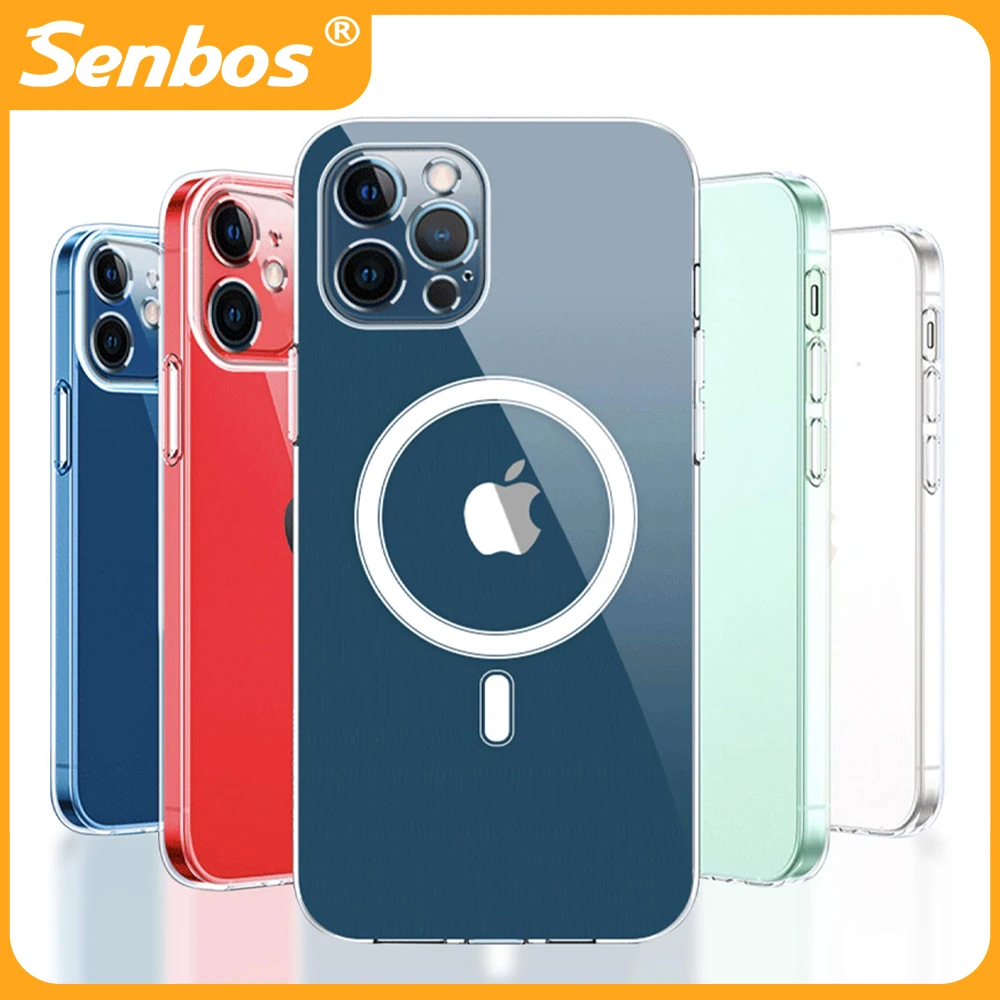 

Original Magnetic Case For iPhone 13 12 11 Pro Max XR XS Max 7 8 Magsafing Magnet Back Cover Clear Silicone Case Released 2021