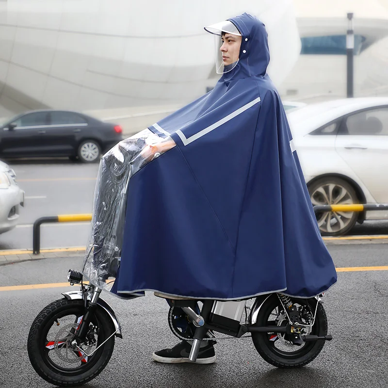 

Breathable Solid Color Waterproof Rain Coat Motorcycle Portable Poncho Long Durable Jas Hujan Motor Mens Sports Suits EC50YY