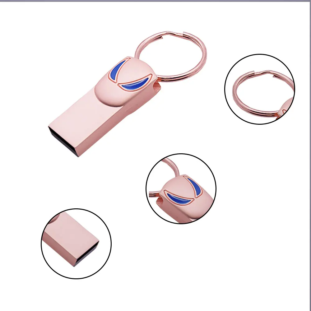 Мини флеш-накопитель USB 4 ГБ 8 16 32 64 Гб Флешка металлический флеш-диск usb 2 0 Брелок
