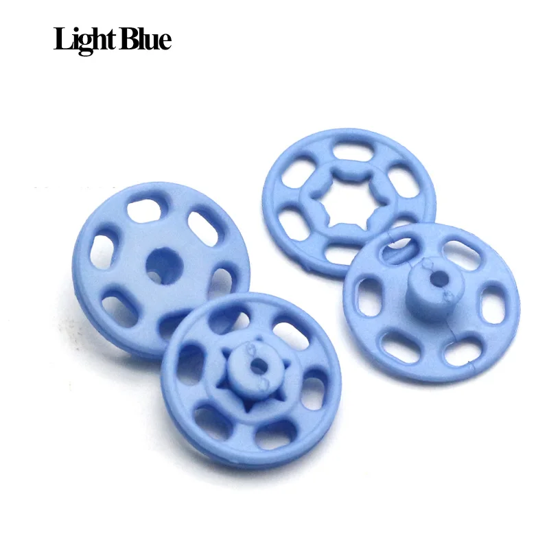 Light Blue 15 шт. 7 мм/10 мм/13 мм/15 мм/18 мм/21 мм маленькие абс пластиковые оснастки крепеж пресс-Кнопка шпильки Швейные аксессуары - Цвет: Light Blue