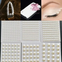 1pc 3d self adhesive pearl tattoo sticker diamond rhinestone crystal makeup eyeliner eyeshadow eyes face laptop stickers