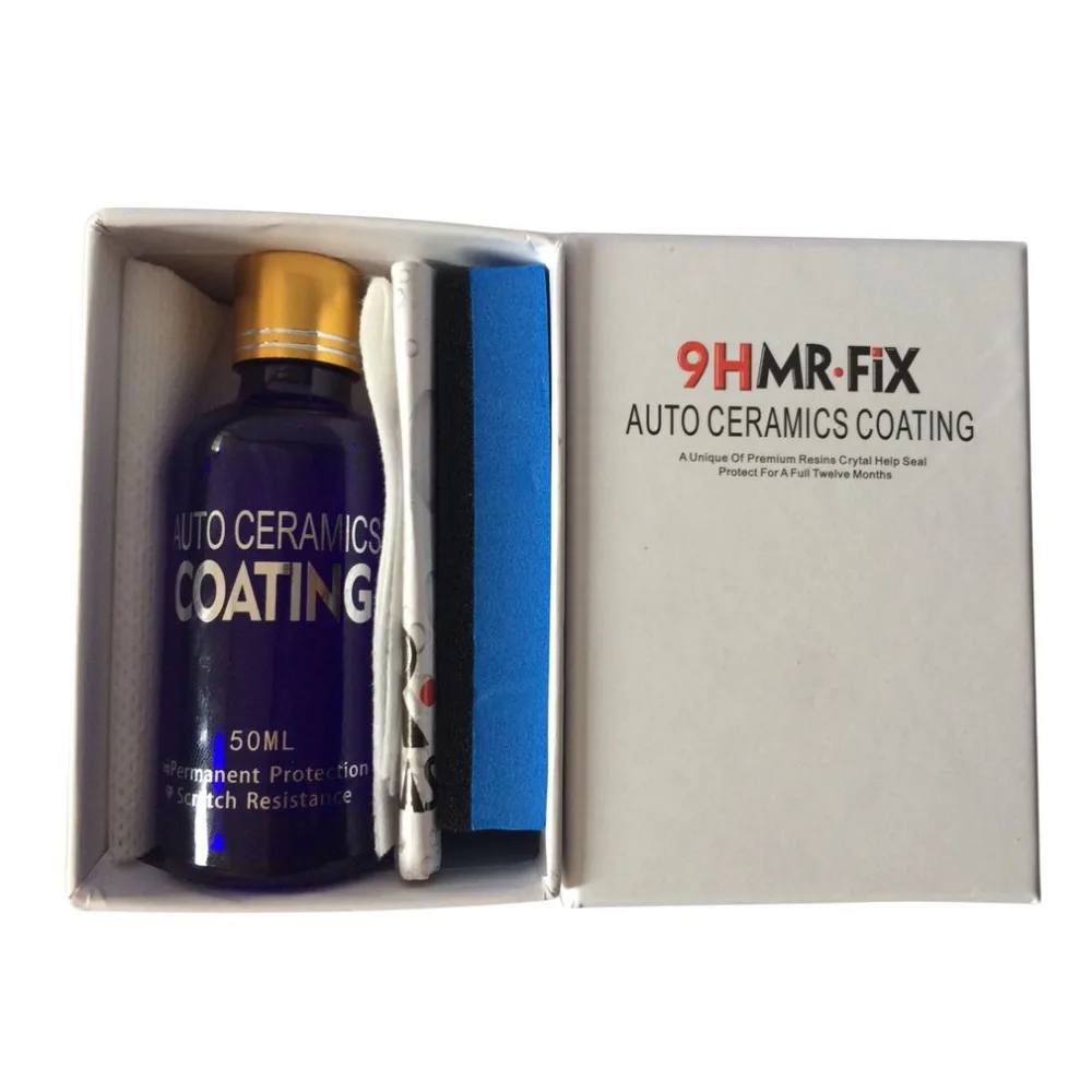 

Mr. Fix Upgraded 9H Car Polish Liquid Ceramic Coat Super Hydrophobic Coating Crystal Set 50ml Auto Detailing Glasscoat