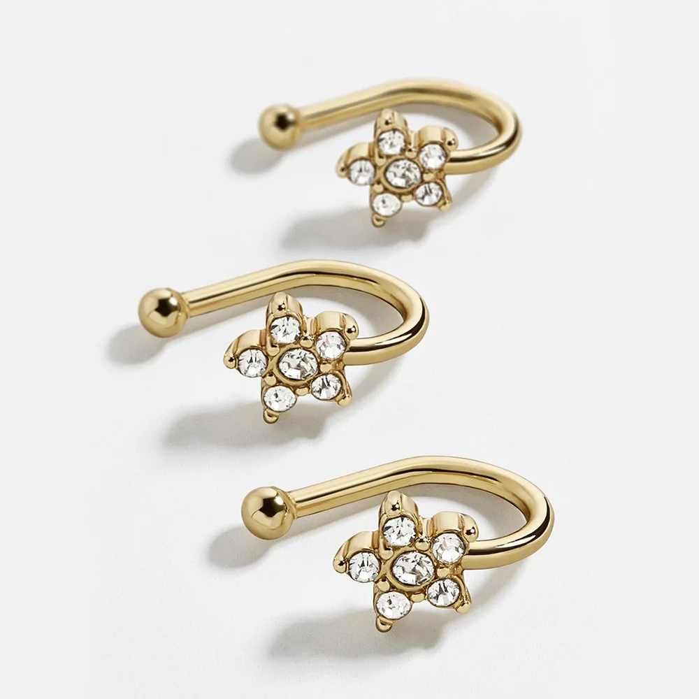 3 шт./компл. клипсы без пирсинга для женщин заколка девочек серьги каффы с рогом