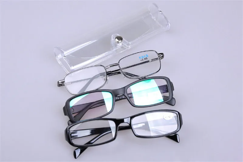 Прозрачный маленький Чехол для очков чтения женский и мужской футляр |