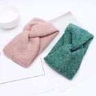 Новинка, женская вязаная повязка на голову с перекрещивающимися узорами, эластичная повязка на голову, Осень-зима, винтажная повязка на голову для девочек, аксессуары для волос