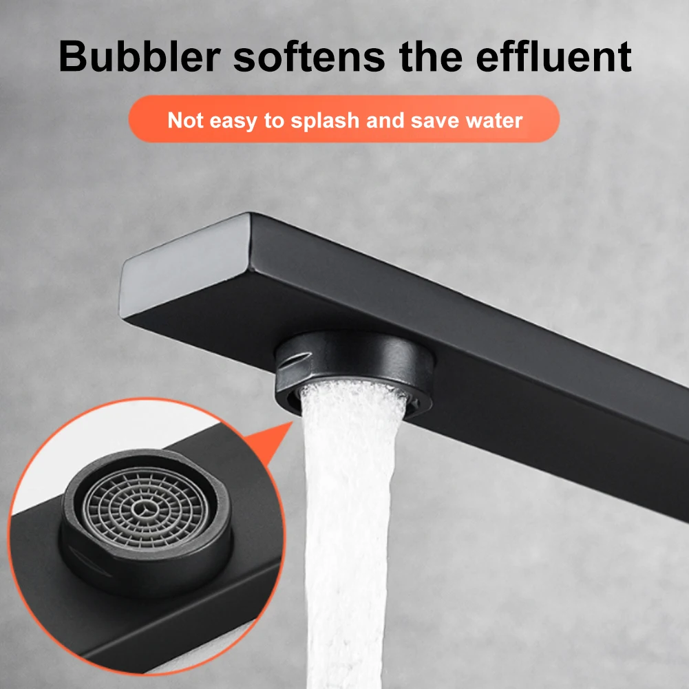 kitchen sink water faucet copper square rotatable faucet g12 single handle swivel spout with aerator deck mounted with hose free global shipping