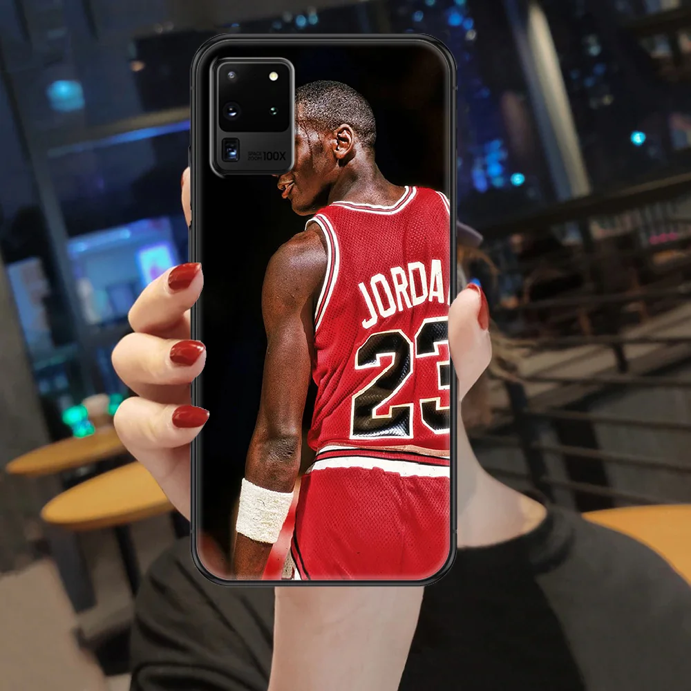 

Basketball 23 Jordan Phone case For Samsung Galaxy Note 4 8 9 10 20 S8 S9 S10 S10E S20 Plus UITRA Ultra black tpu hoesjes pretty