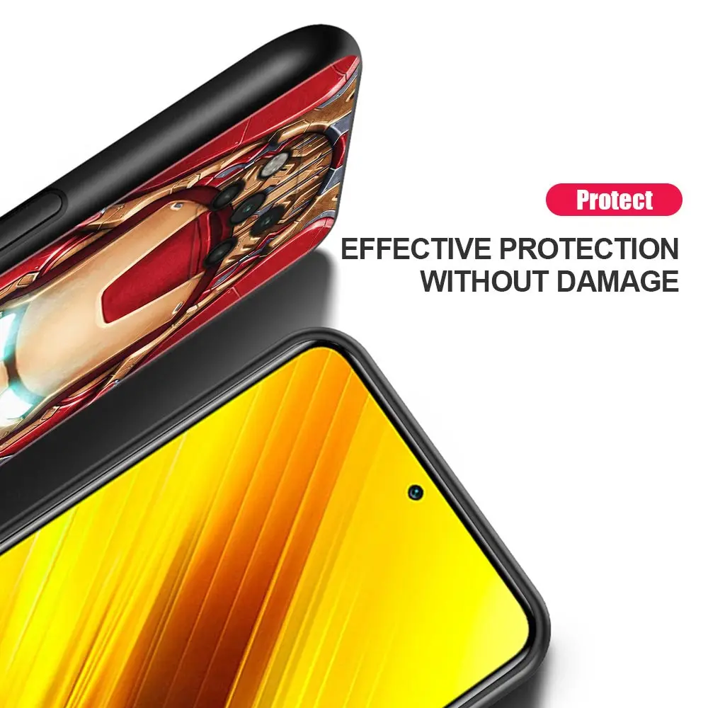 marvel iron man superman phone case for xiaomi poco x3 nfc f3 gt civi m3 note 10 11 lite 9t 10t 11t pro pocophone f1 fundas free global shipping