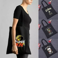women canvas shopping bag female canvas cloth shoulder bag environmental storage handbag reusable foldable eco grocery totes