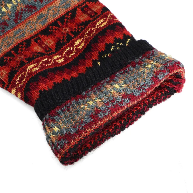 YMECHIC/модные вязаные чулки в полоску с принтом высокие сапоги до бедра зимняя