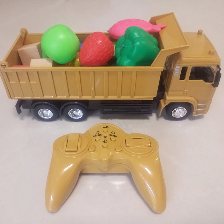 RC автомобили самосвал игрушки для детей мальчиков рождественские день рождения подарки желтый цвет RC инженерный грузовик модель пляжные игрушки транспортер