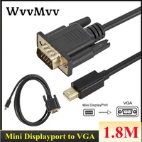 mini displayport to vga cable 1 8m dp to vga adapter converter cable dp male to vga male for hp dell asus lenovo pc laptop
