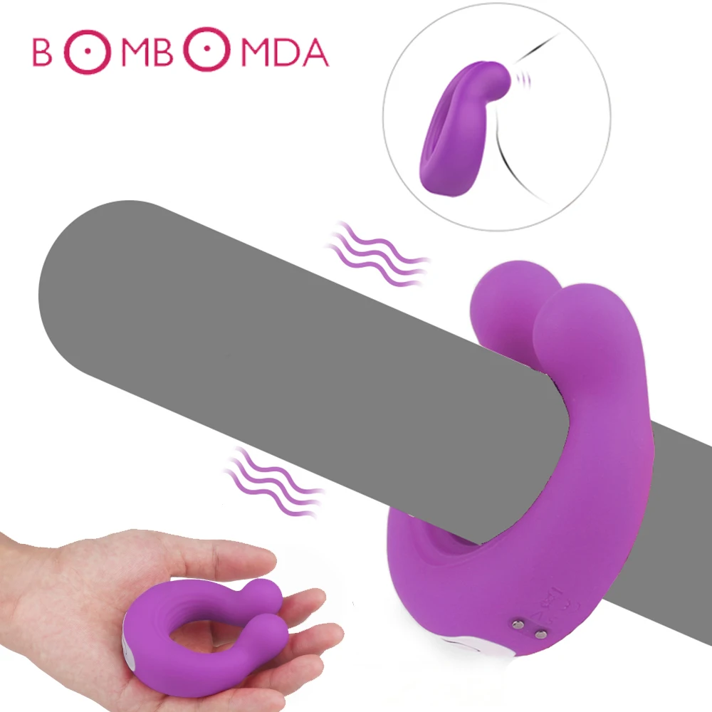 Вибрирующее кольцо для пениса двойной вибратор точки G U образный Вагинальный