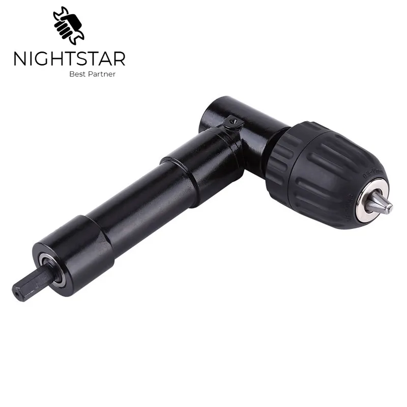 90 градусов правый угол без ключа патрон Ударная дрель адаптер электрическая