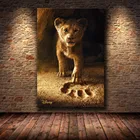 Картины на холсте с изображением короля льва из классического фильма Диснея, настенные плакаты и принты с животными для украшения стен гостиной