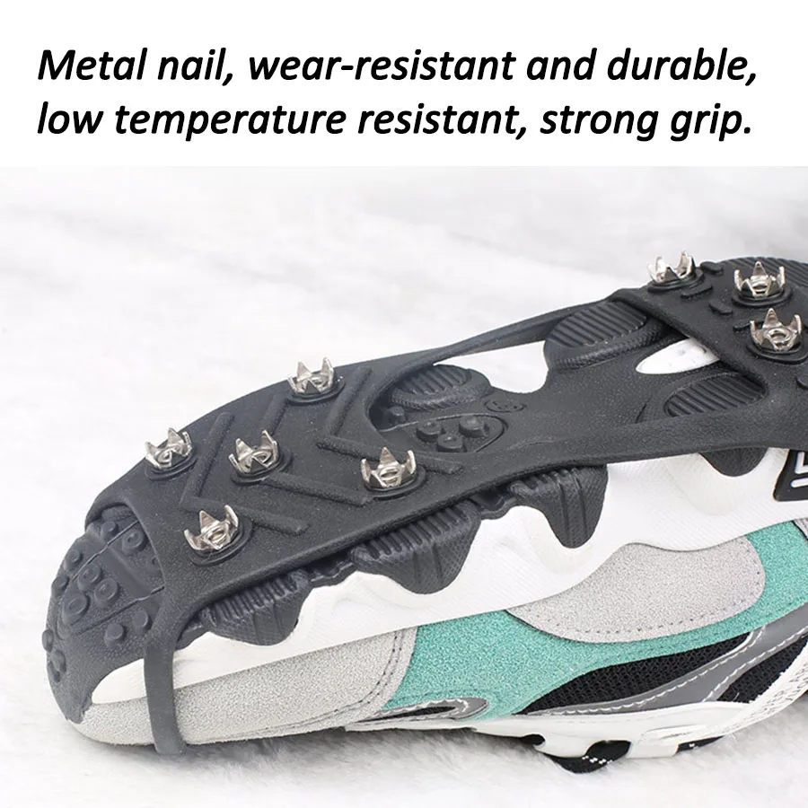Anti-Slip Crampons Ice Spike for Winter Outdoor Hiking Climbing Hunting Snow Spikes Cleats Chain Claws Grips Ice Gripper