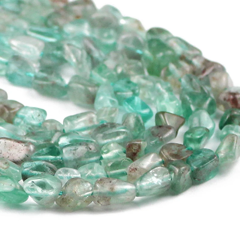 YHBZRET зеленые прозрачные бусины из натурального камня нестандартные гравийные