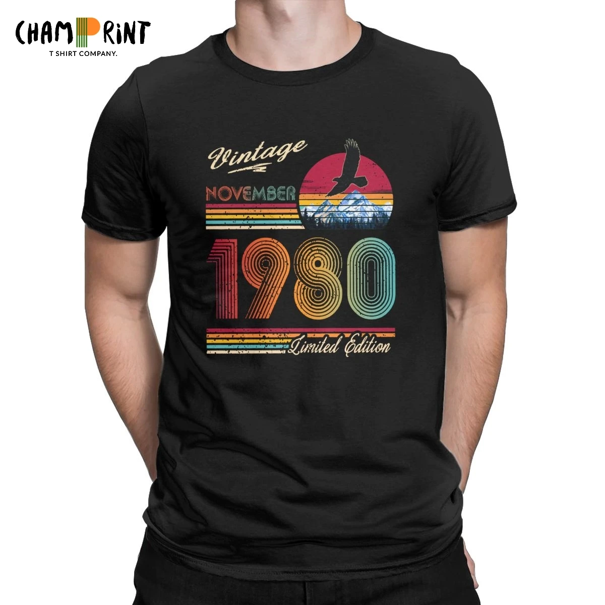 Футболка мужская с коротким рукавом оригинальный подарок на 40 лет в винтажном