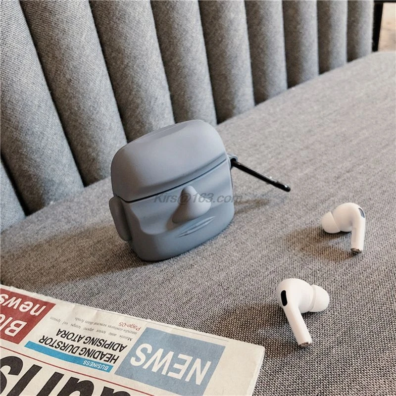 Силиконовый чехол Stone Face для наушников Apple Airpods Pro TWS Bluetooth|Аксессуары наушников| |