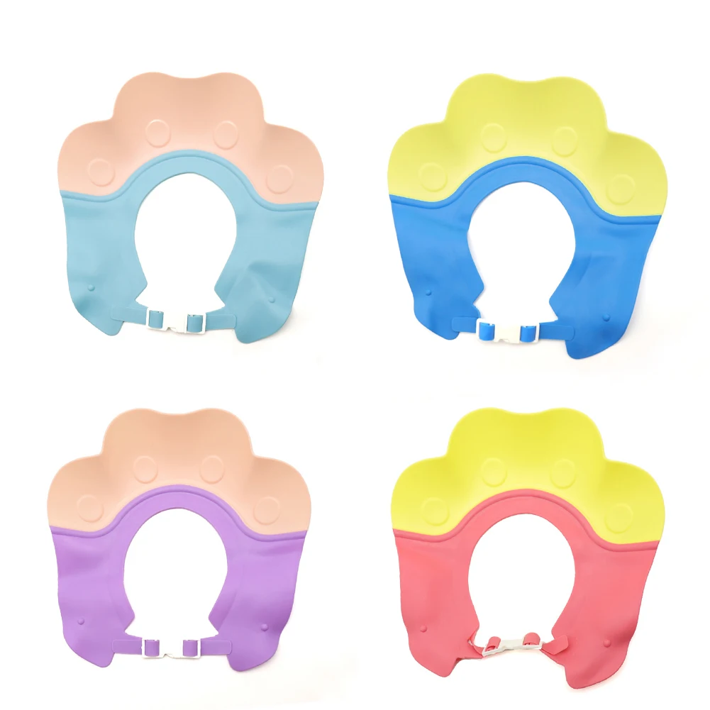 

New Baby Shower Ear Protection Cap Kids Adjustable Waterproof Hair Wash Hat Shampoo Shield Bath Head Cover for Newborn Infant#22