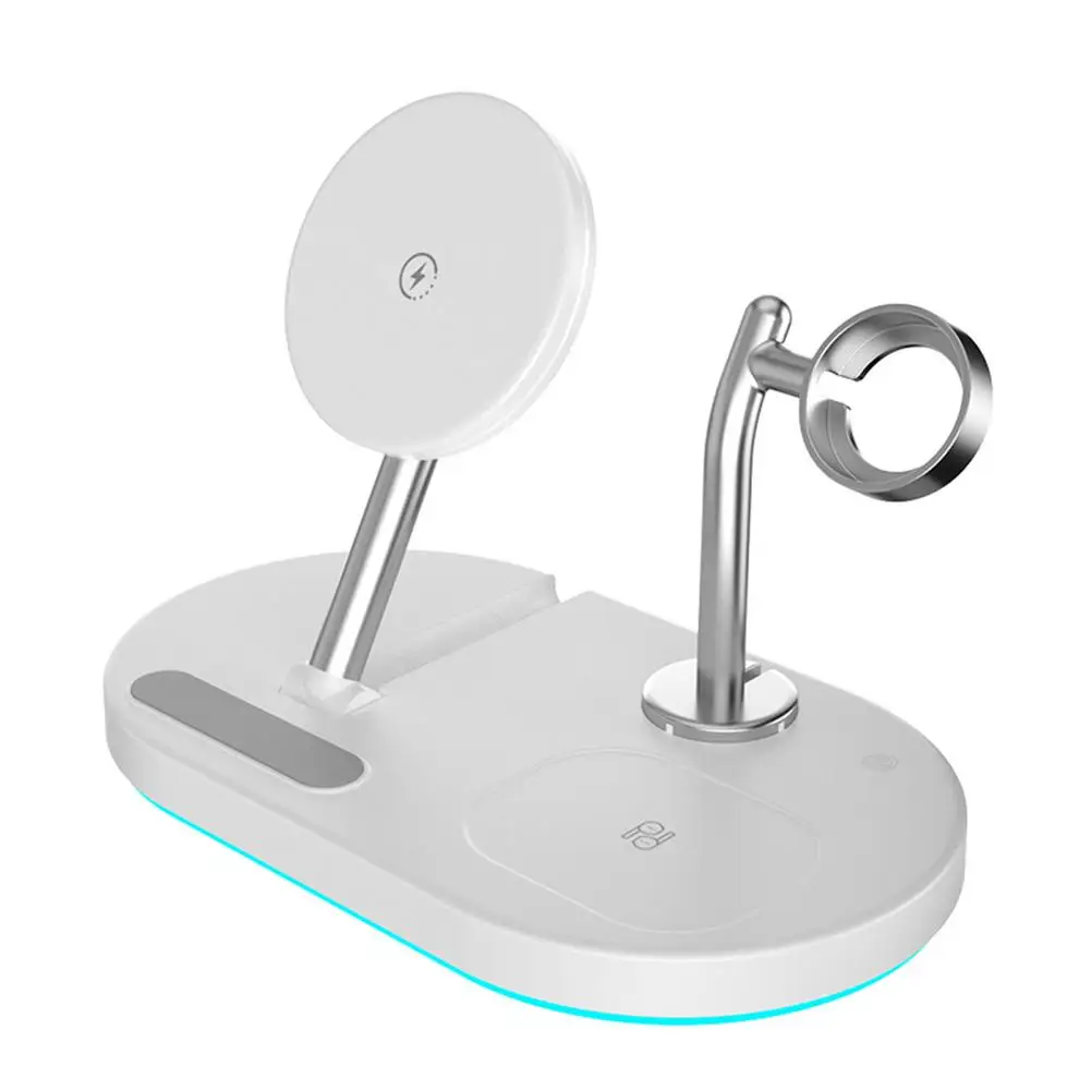 

Wireless Charger Stand 15W 4-in-1 Magnetic Charging Station Wireless Charger Fast Charge Charging Base Desktop Stand 2021
