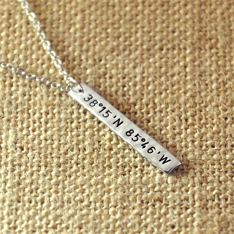 

Персонализированное барное ожерелье на заказ, именная табличка, подарок для нее на день рождения