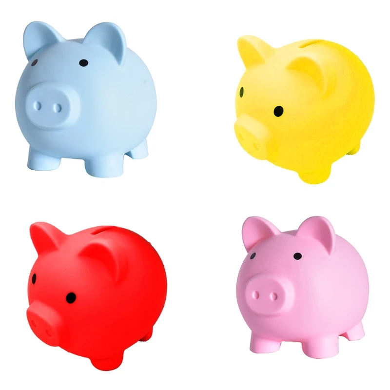 

1Set Colorful Piggy Bank Toy for Toddlers Soft Vinyl Money Bank Educational Preschool Toys Manual Classic Money Bank Toy