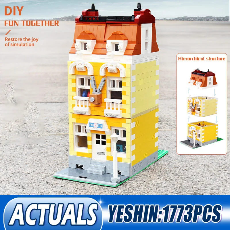 Фото Строительные блоки Yeshin 20006 Streetview MOC винтажная напольная модель для съемки наборы